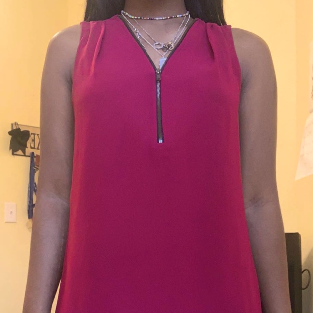 Red zipper dress